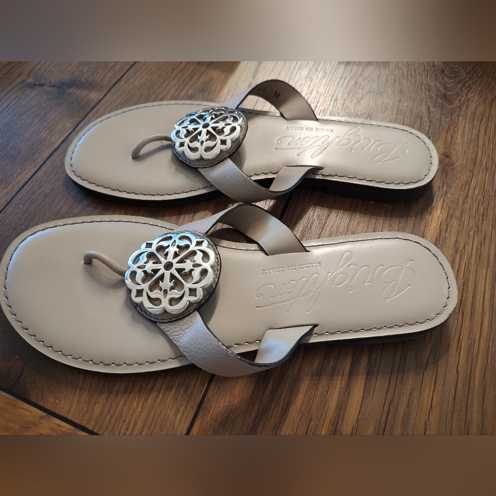 Brighton Beige Sandals with Silver Accents - Picture 4 of 4